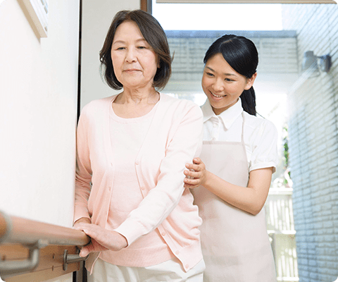 歩行介助の様子